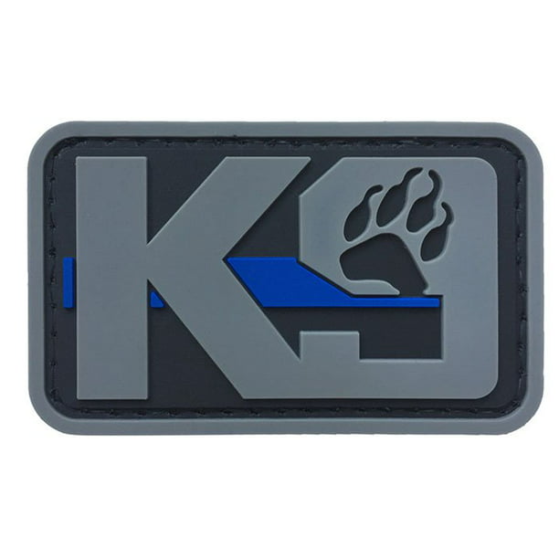 The thin blue line K9 UNIT Morale of tactical military 3D PVC Patch K-9 Dog paw